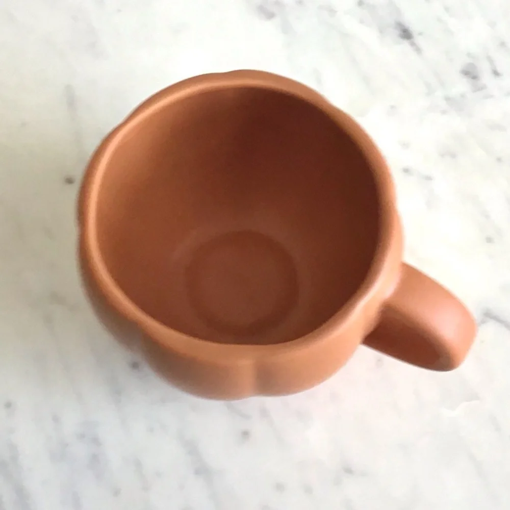 Pottery Barn Pumpkin Mug Stoneware NEW